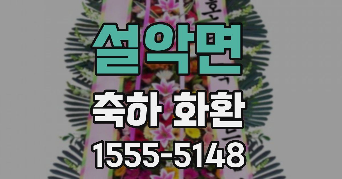 설악면 축하 화환