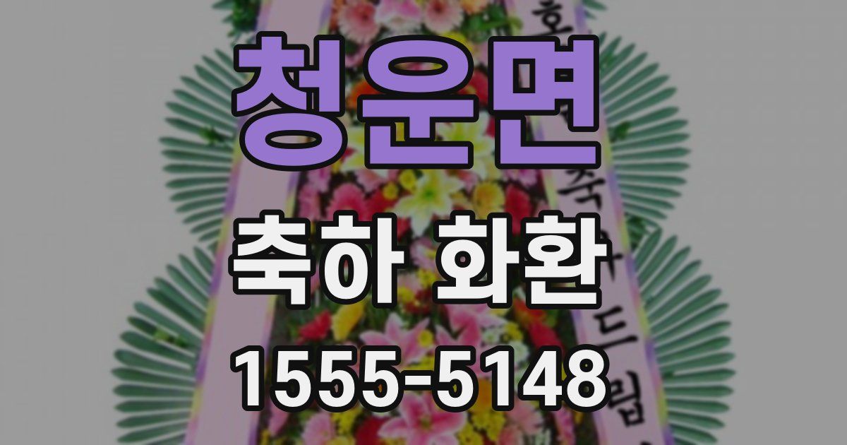 청운면 축하 화환