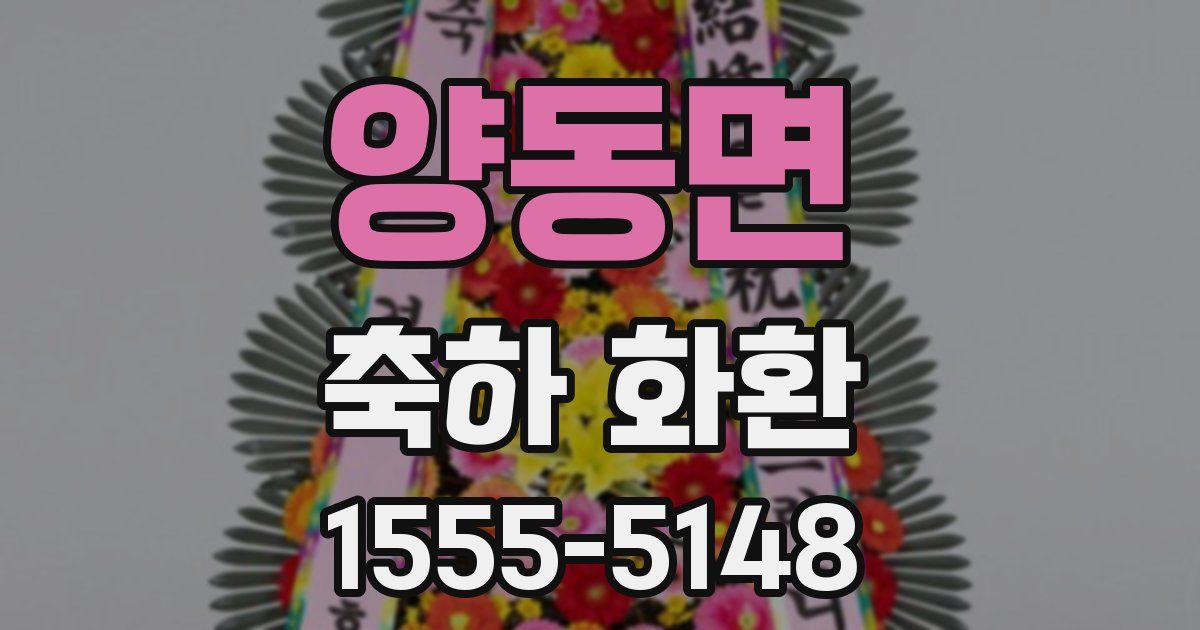 양동면 축하 화환
