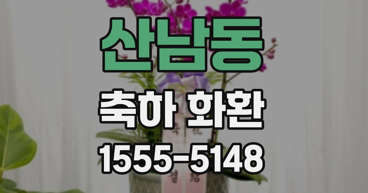 산남동 축하 화환