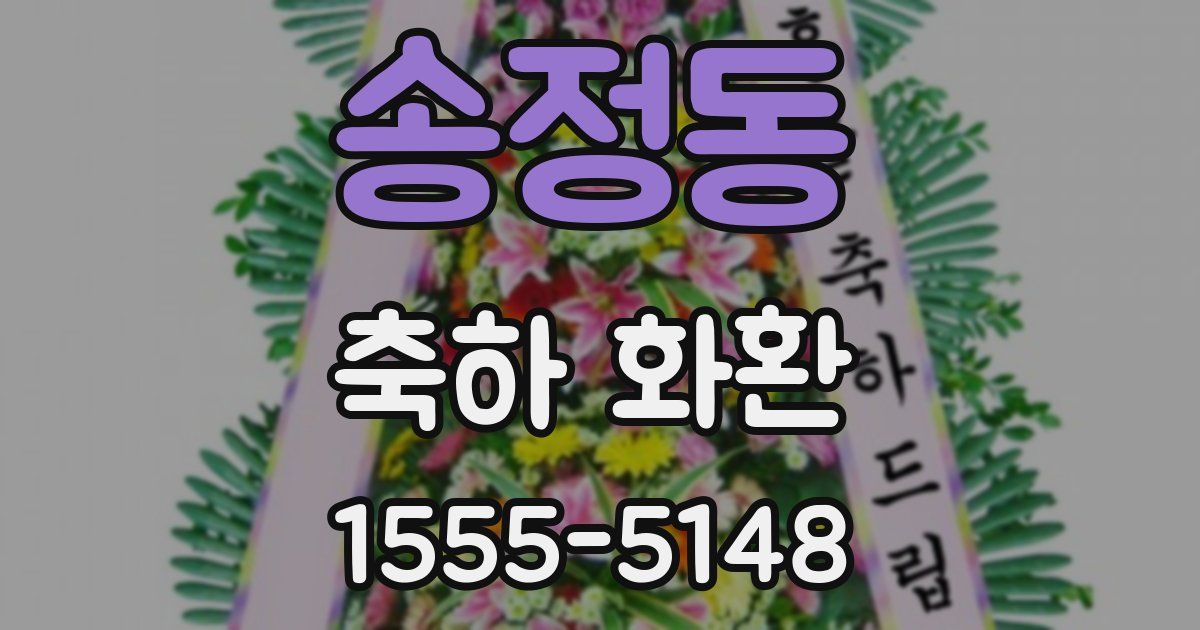 송정동 축하 화환