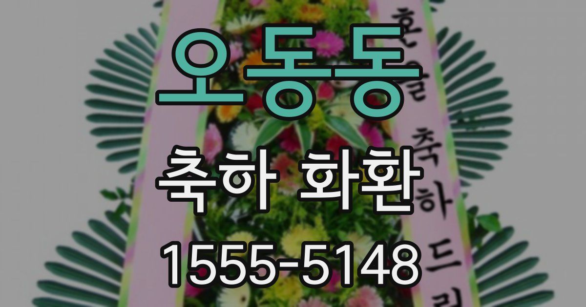 오동동 축하 화환