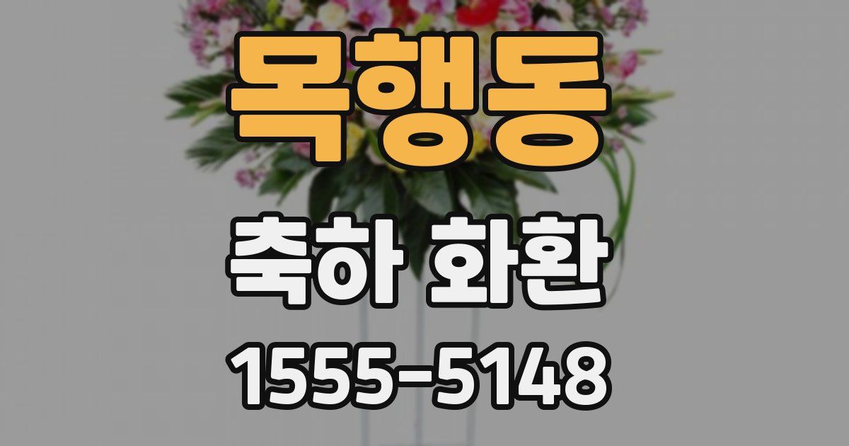 목행동 축하 화환