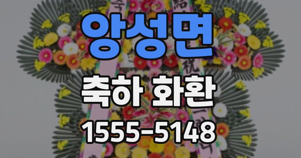 앙성면 축하 화환