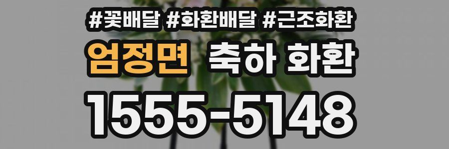 엄정면 축하 화환