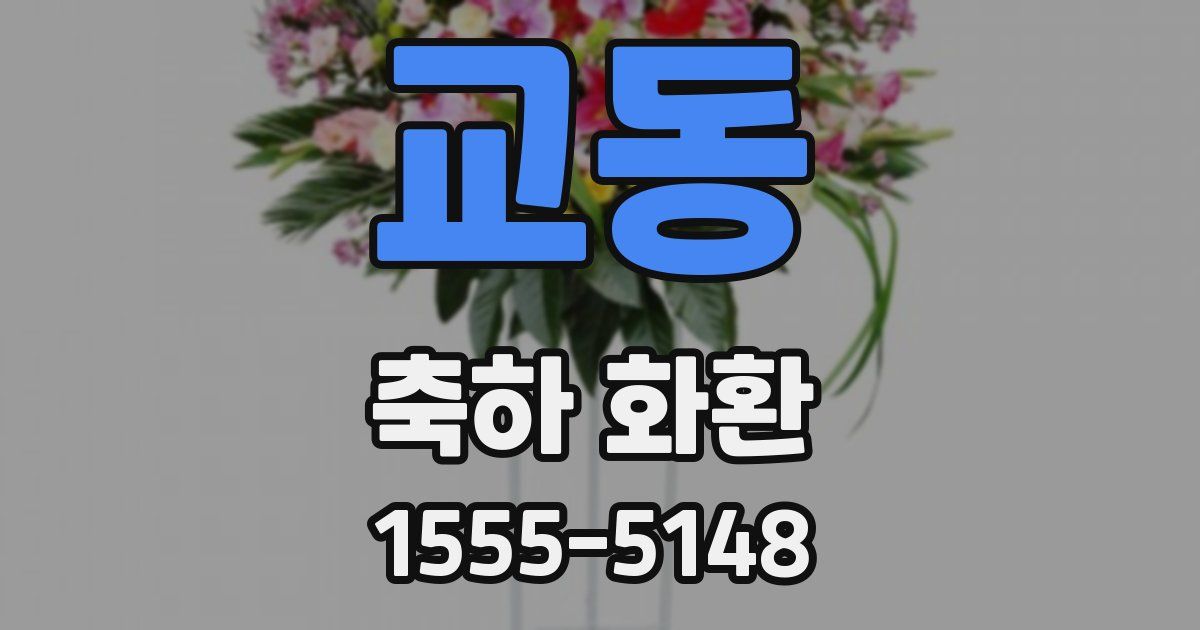 교동 축하 화환