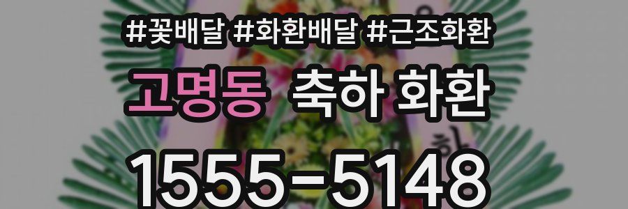 고명동 축하 화환