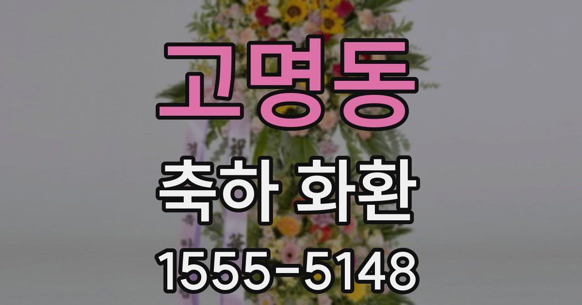 고명동 축하 화환