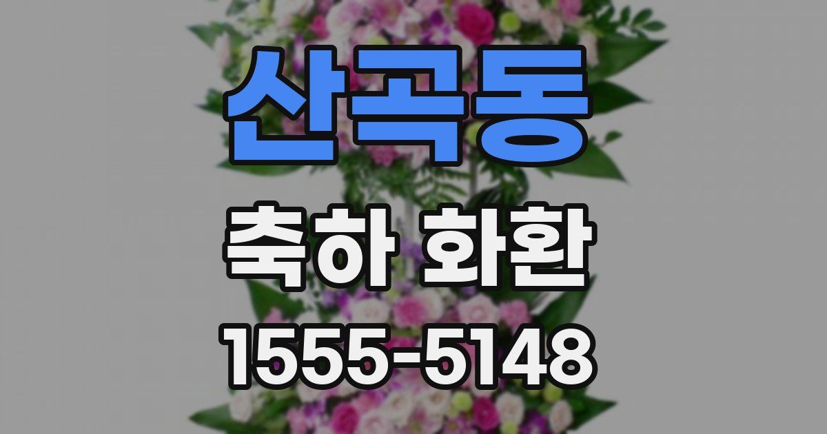 산곡동 축하 화환
