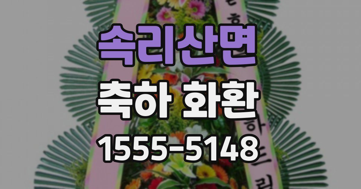 속리산면 축하 화환