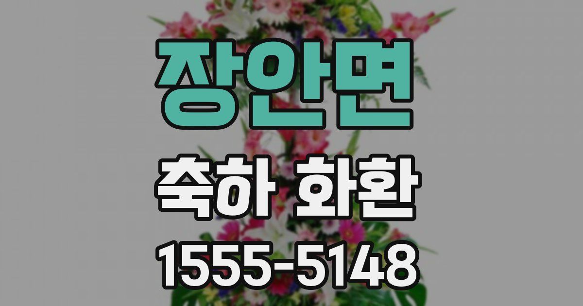 장안면 축하 화환