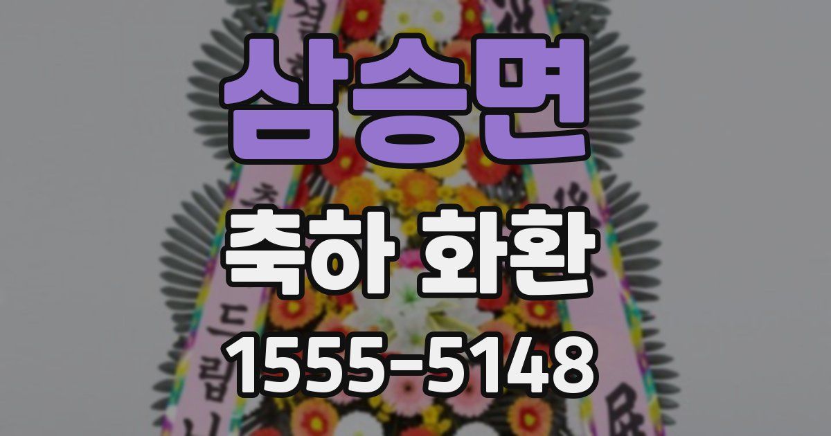삼승면 축하 화환