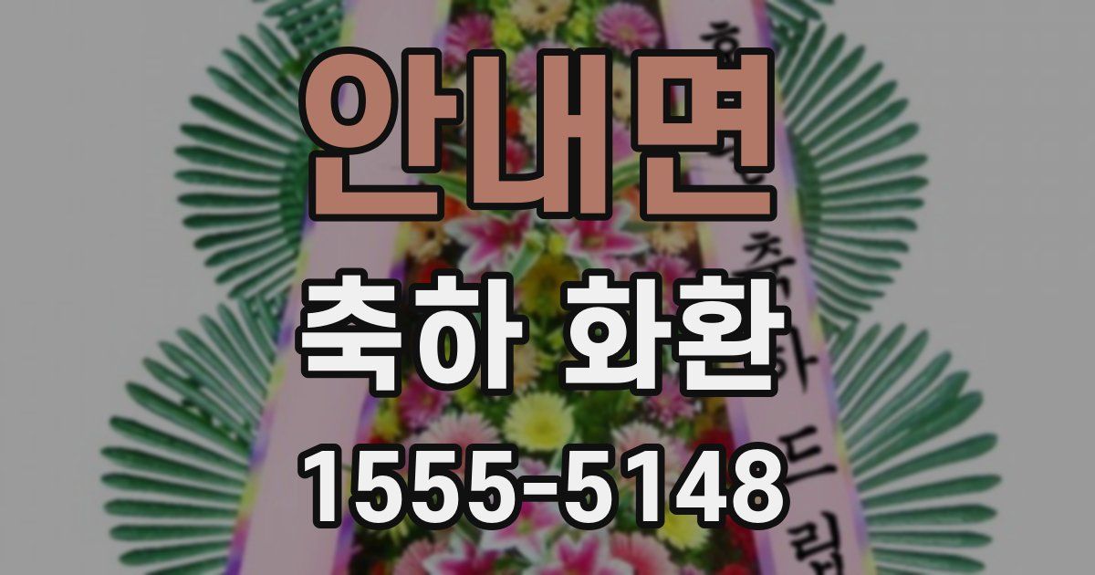 안내면 축하 화환