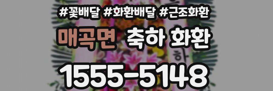 매곡면 축하 화환