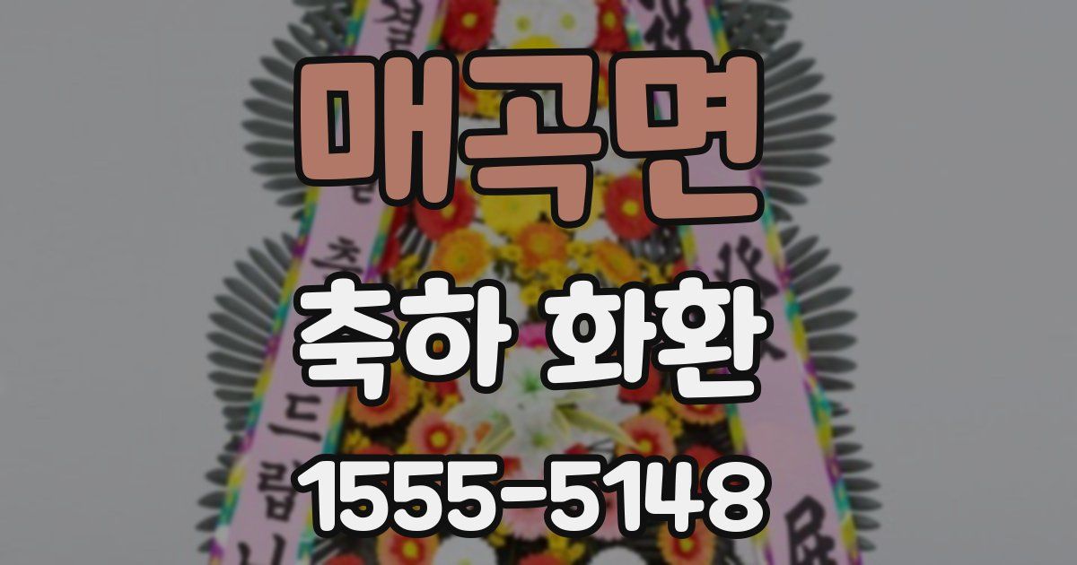 매곡면 축하 화환