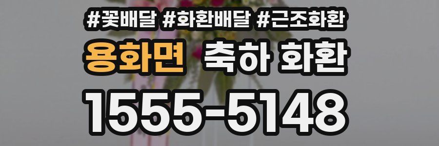 용화면 축하 화환