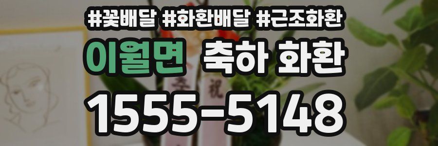이월면 축하 화환