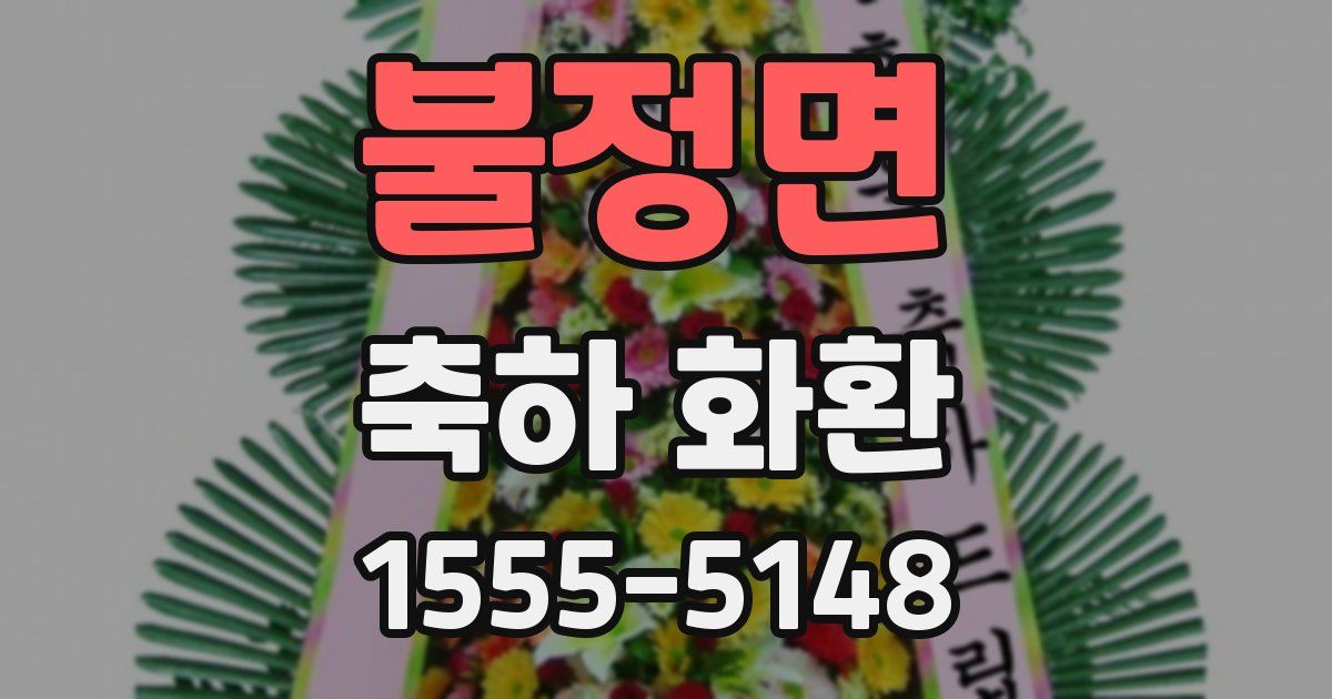 불정면 축하 화환