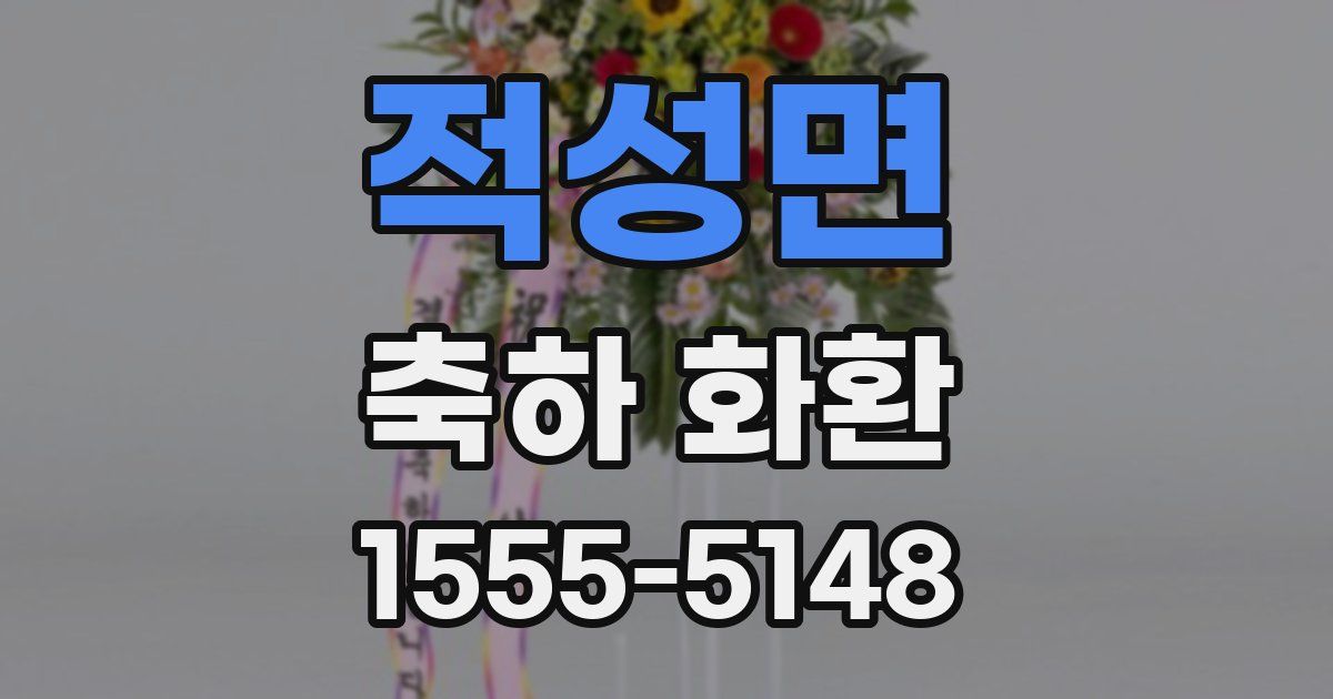적성면 축하 화환