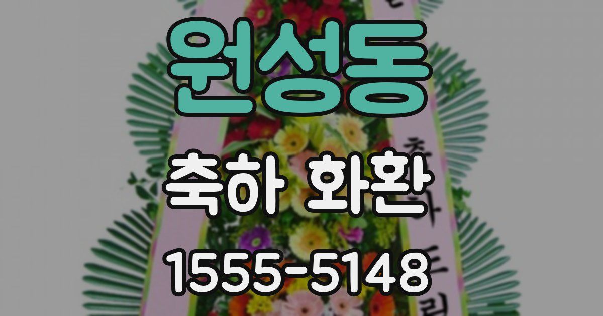 원성동 축하 화환
