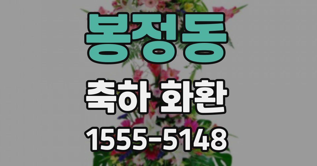 봉정동 축하 화환