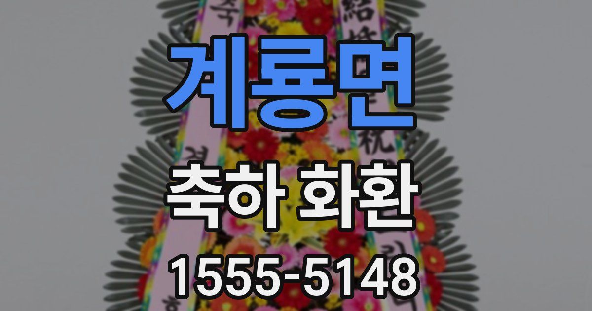 계룡면 축하 화환