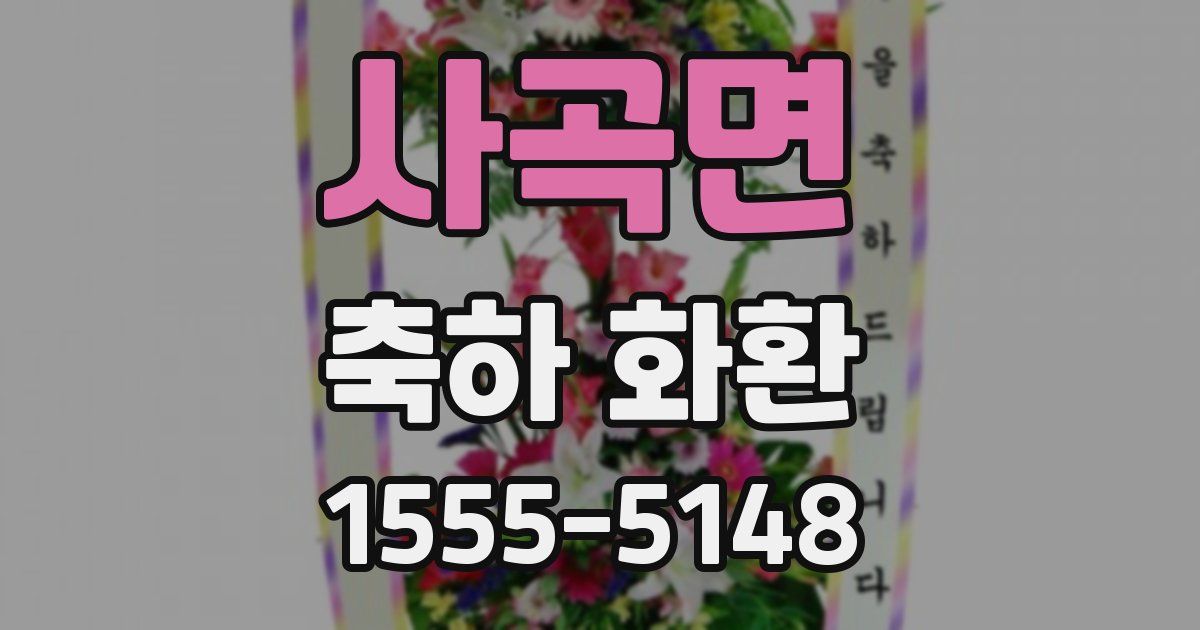 사곡면 축하 화환