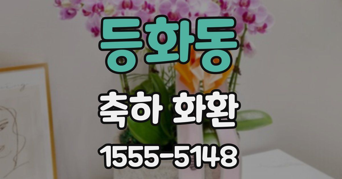 등화동 축하 화환