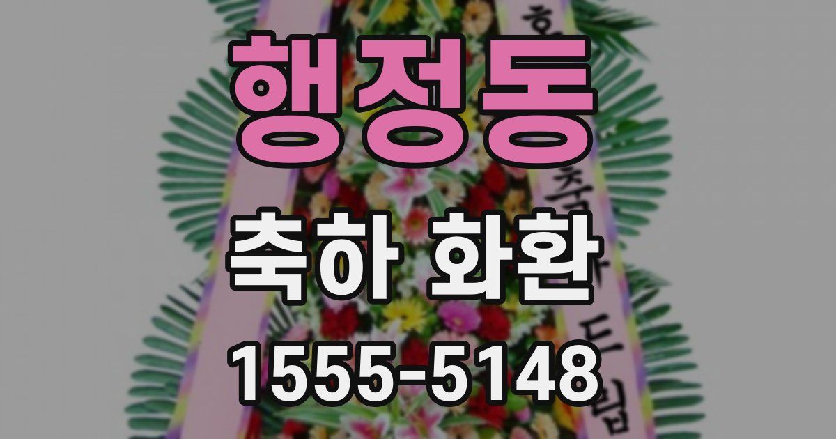 행정동 축하 화환