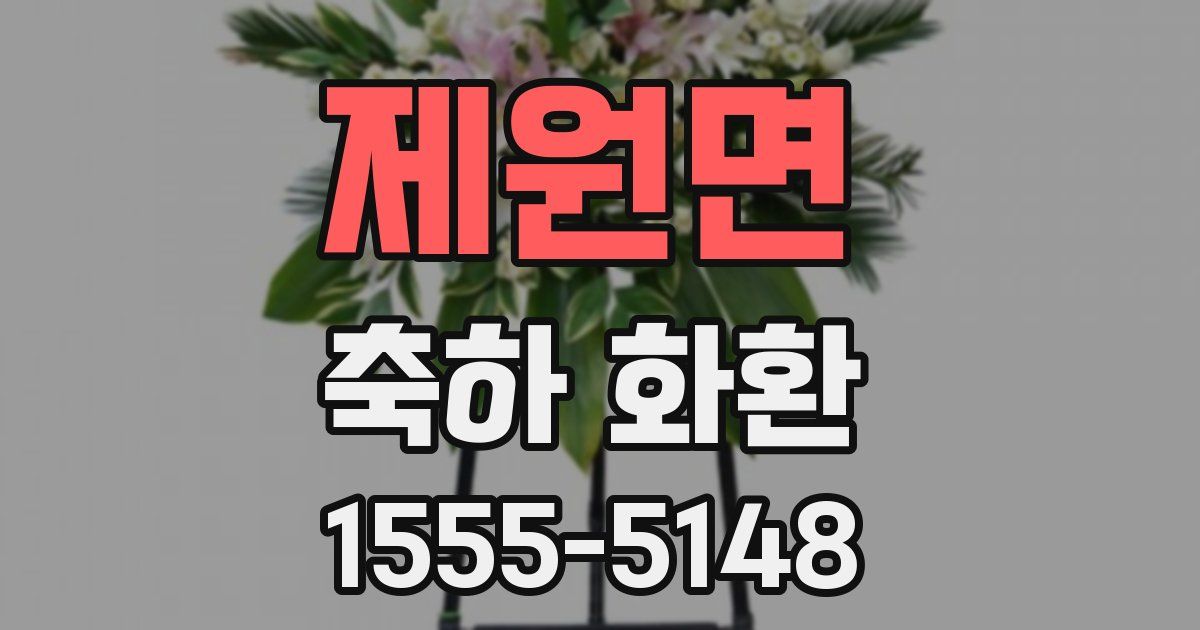제원면 축하 화환