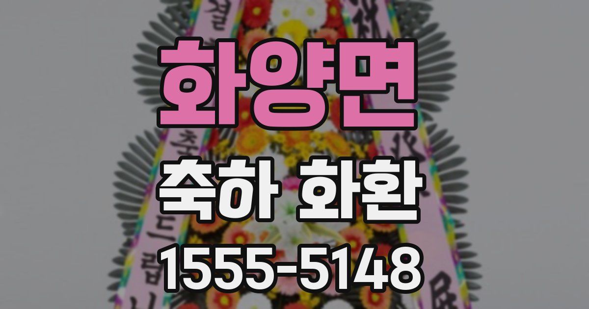 화양면 축하 화환