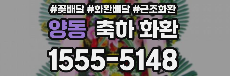양동 축하 화환