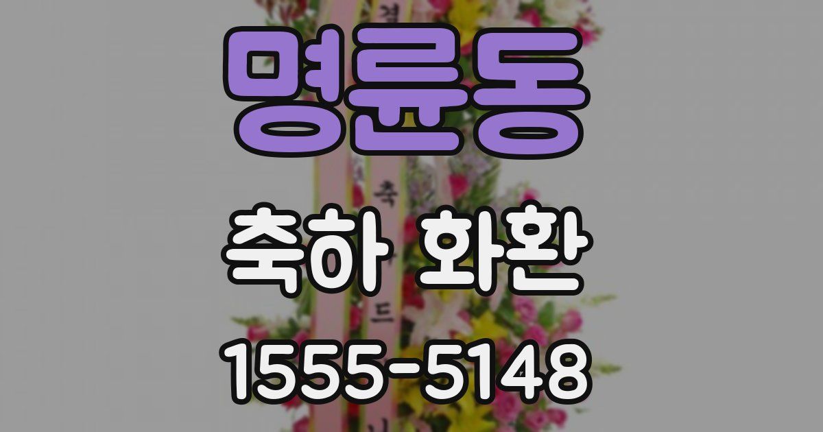 명륜동 축하 화환