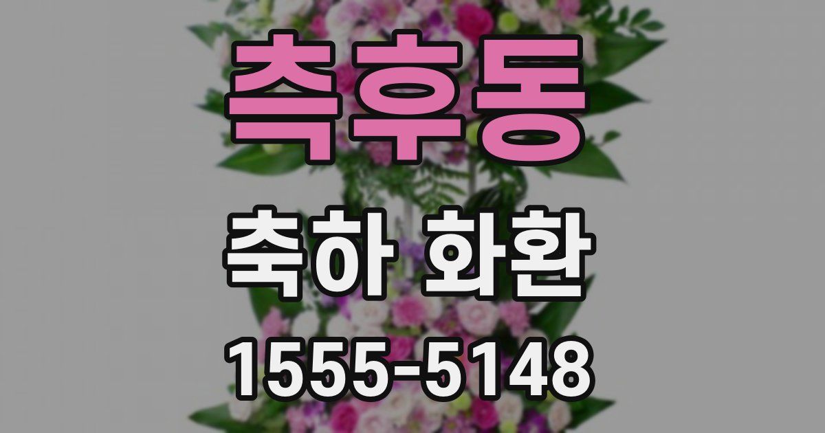 측후동 축하 화환