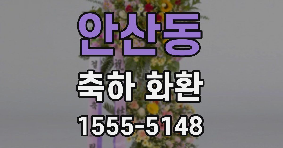 안산동 축하 화환