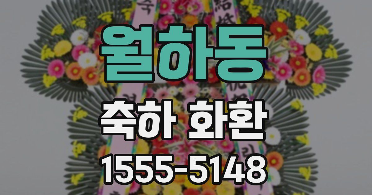 월하동 축하 화환