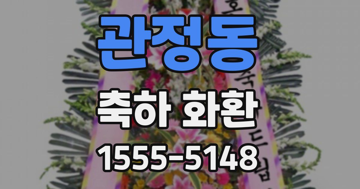 관정동 축하 화환