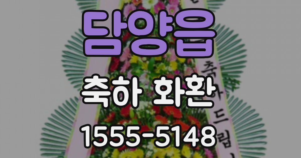 담양읍 축하 화환