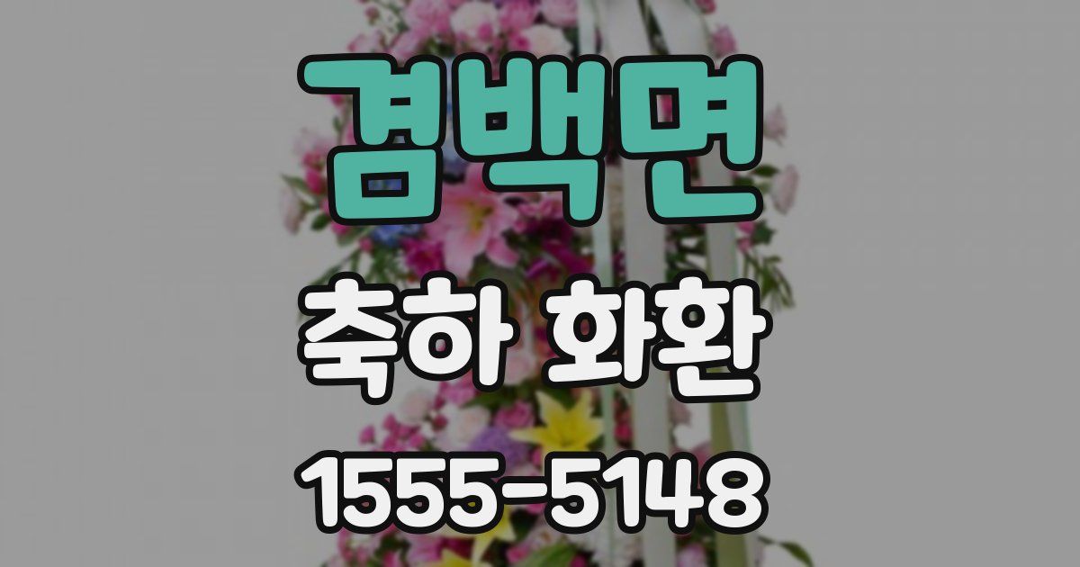 겸백면 축하 화환