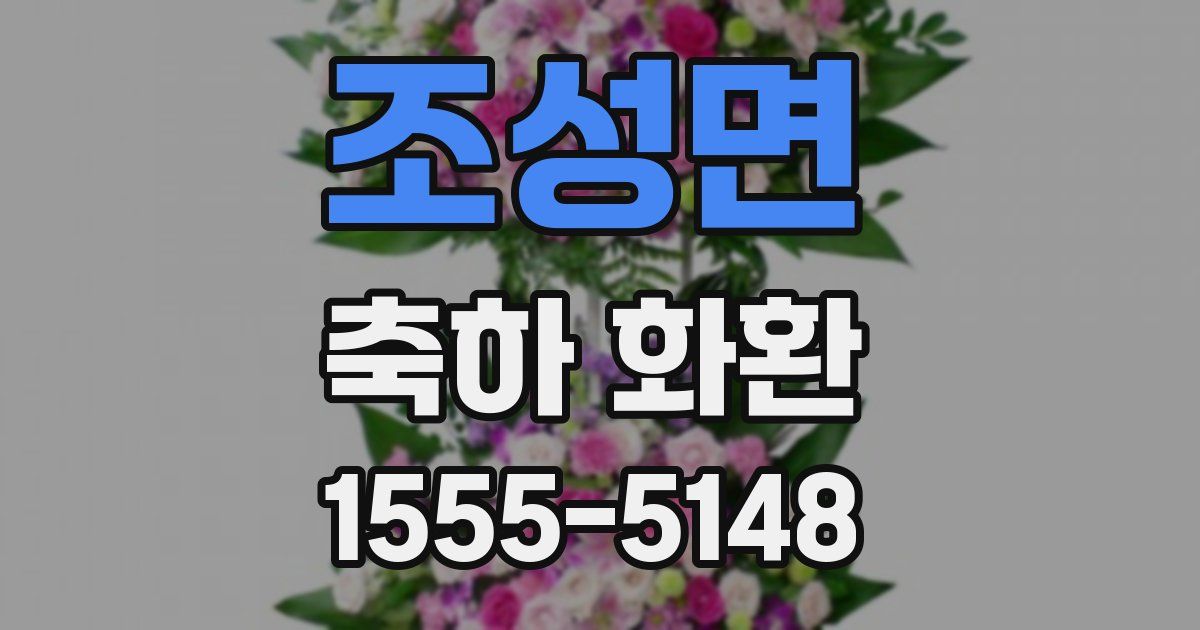 조성면 축하 화환