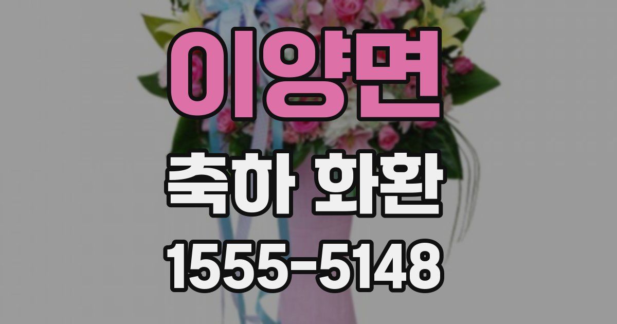 이양면 축하 화환