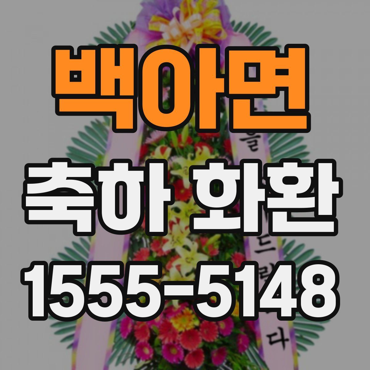 백아면 축하 화환