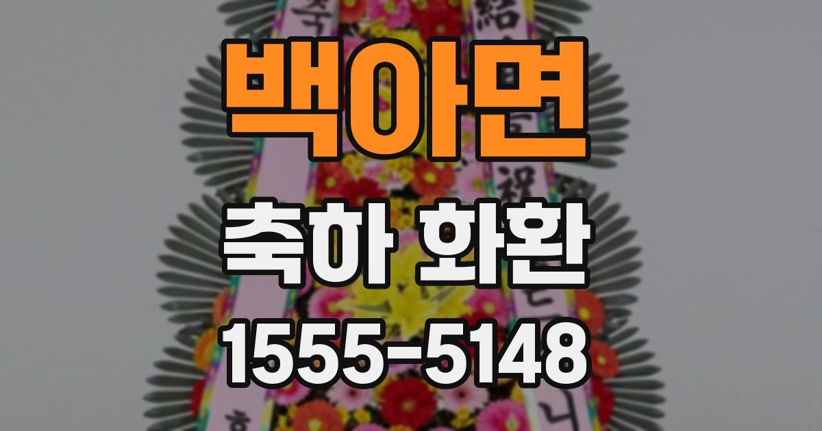 백아면 축하 화환