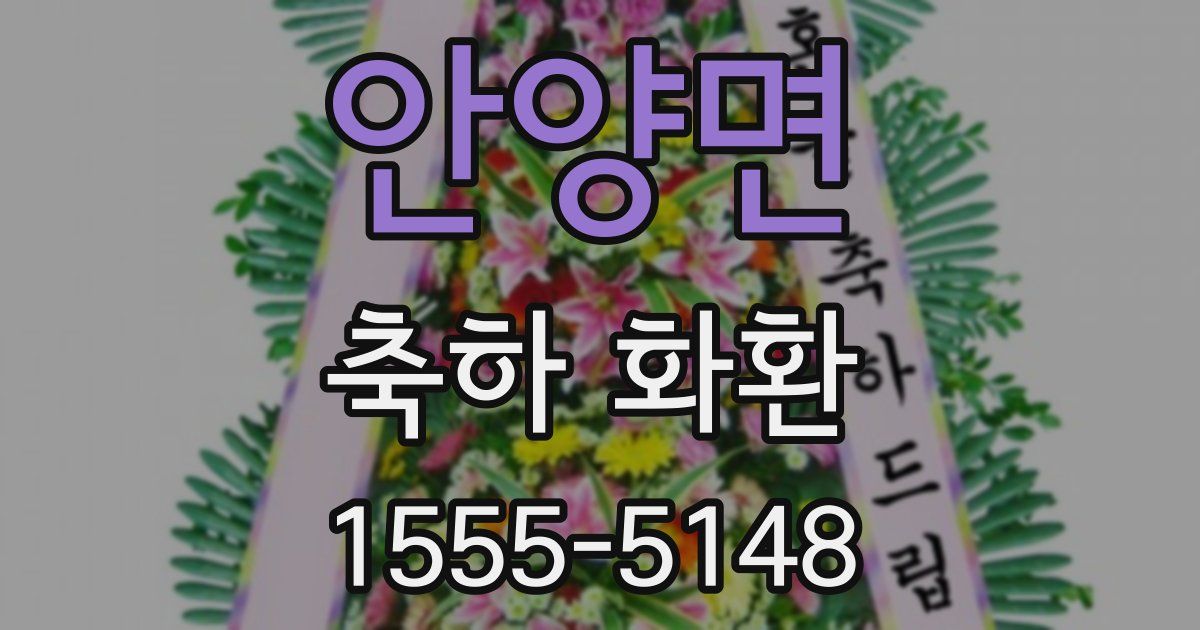 안양면 축하 화환