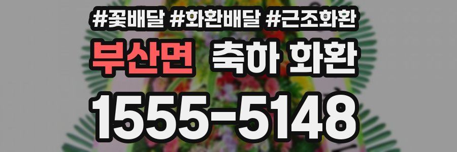 부산면 축하 화환