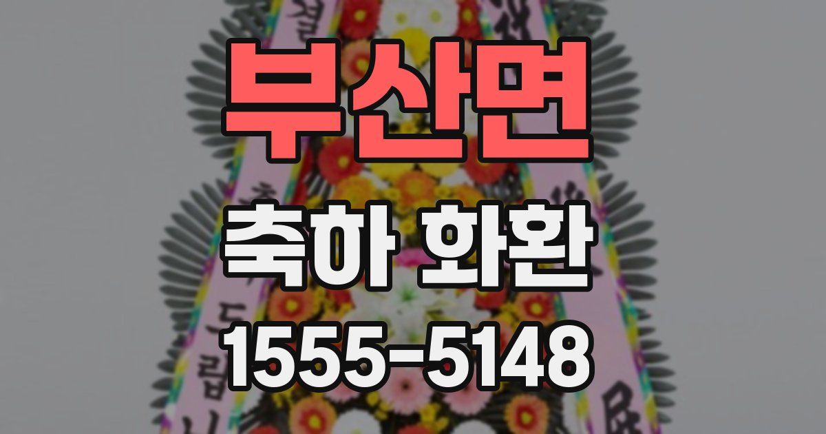 부산면 축하 화환