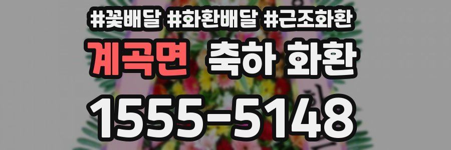 계곡면 축하 화환