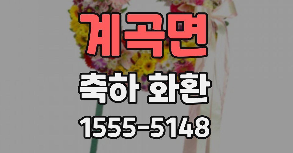 계곡면 축하 화환