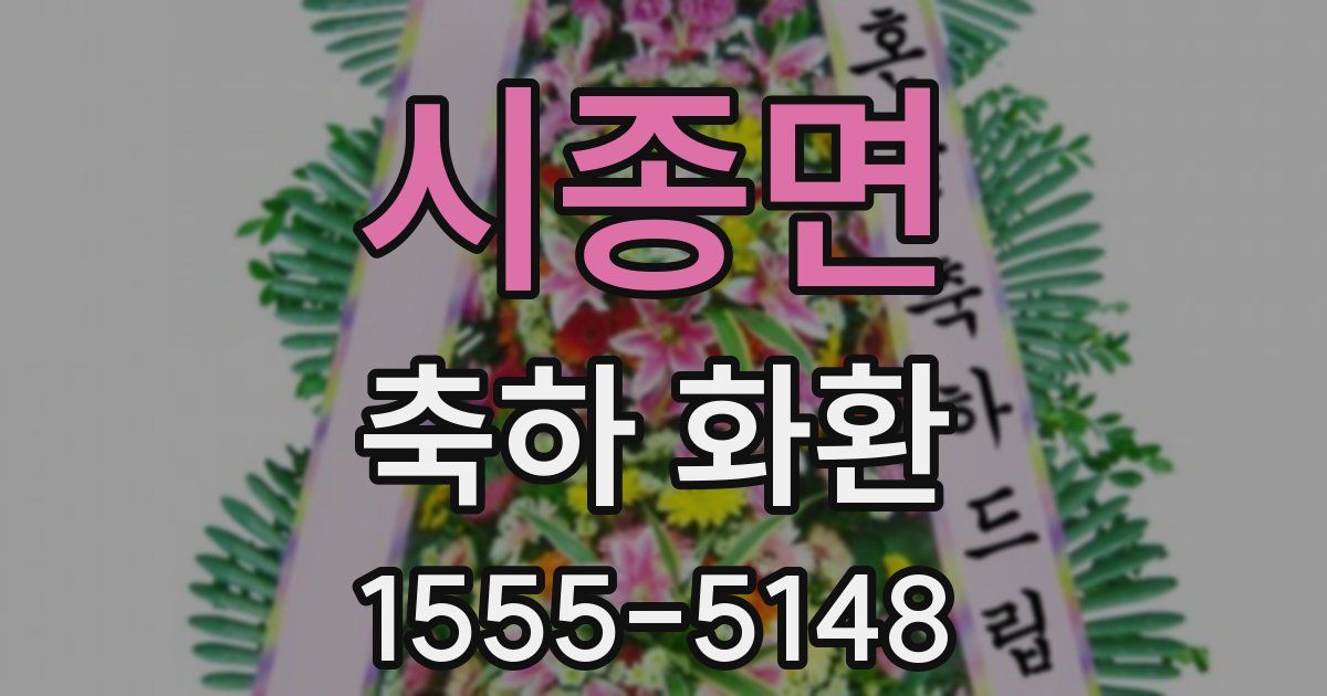 시종면 축하 화환