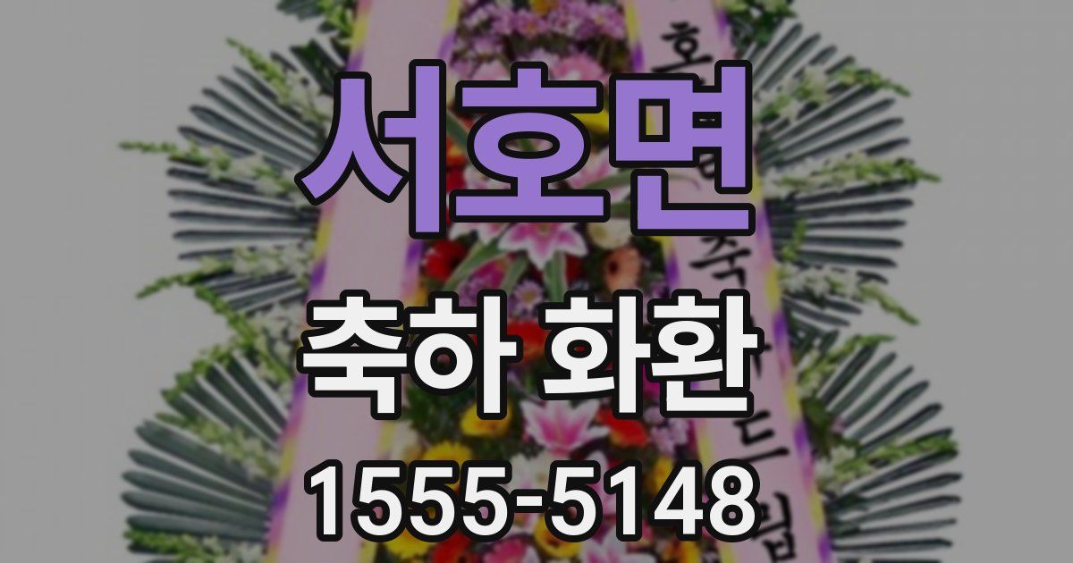 서호면 축하 화환